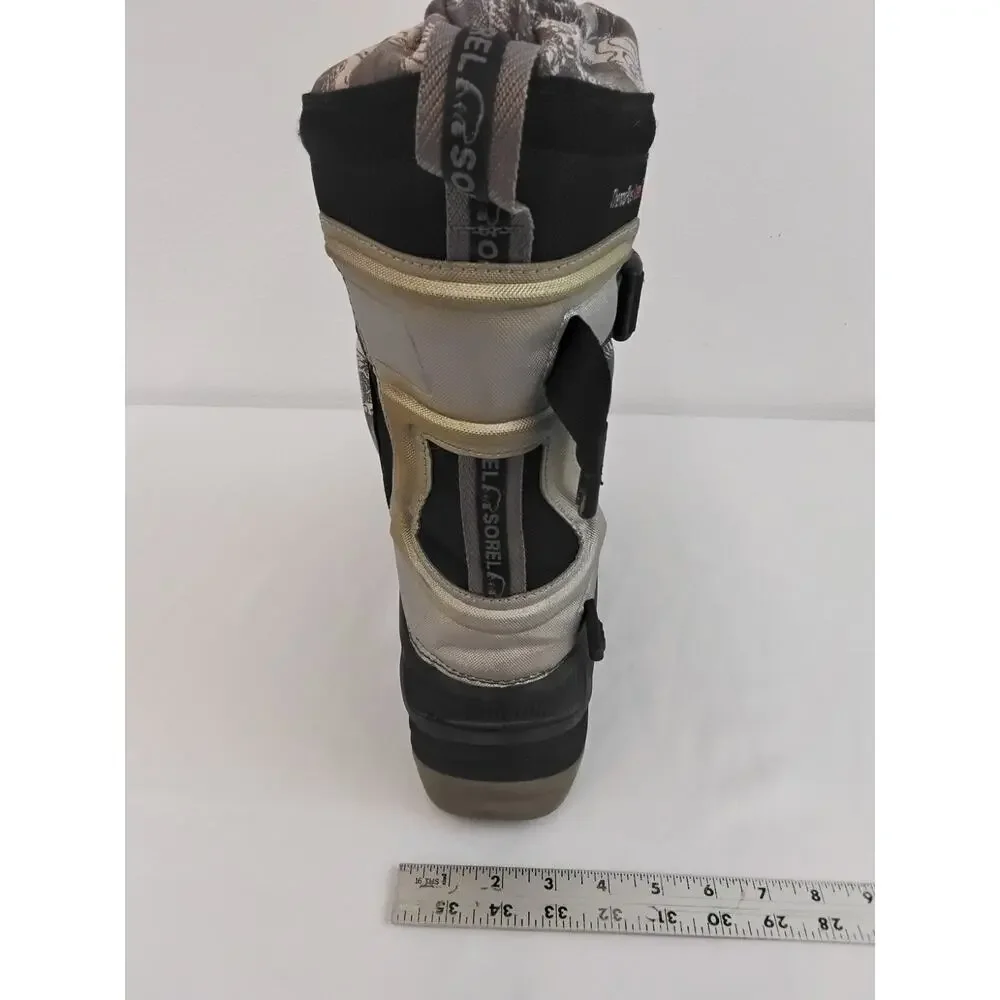 Sorel Alpha Trac Buckle Waterproof Insulated Boots Men's 15 Black/Gray #W4720